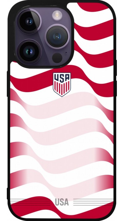 iPhone 15 Pro Case Hülle - Silikon schwarz Vereinigten Staaten 2026 personalisierbares Fussballtrikot