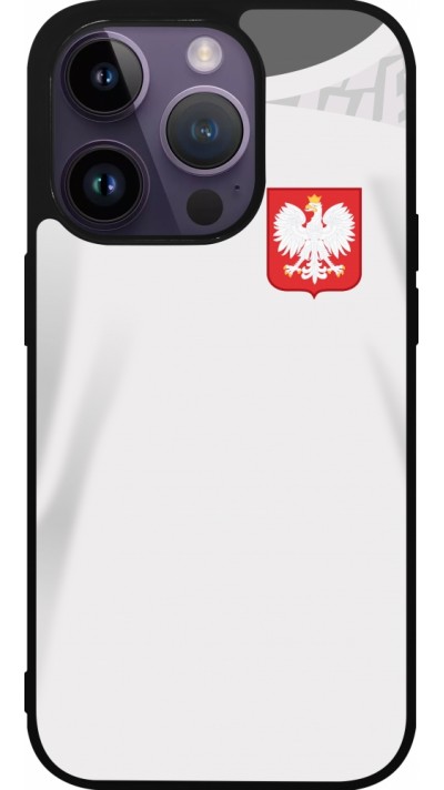 iPhone 15 Pro Case Hülle - Silikon schwarz Polen 2022 personalisierbares Fussballtrikot
