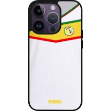 iPhone 15 Pro Case Hülle - Silikon schwarz Senegal 2022 personalisierbares Fußballtrikot