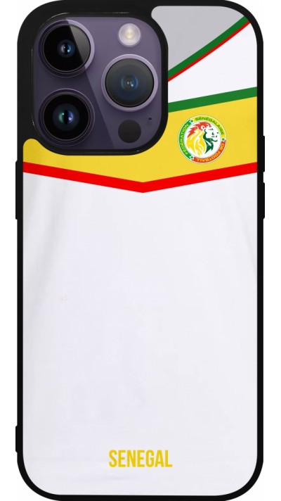 iPhone 15 Pro Case Hülle - Silikon schwarz Senegal 2022 personalisierbares Fußballtrikot