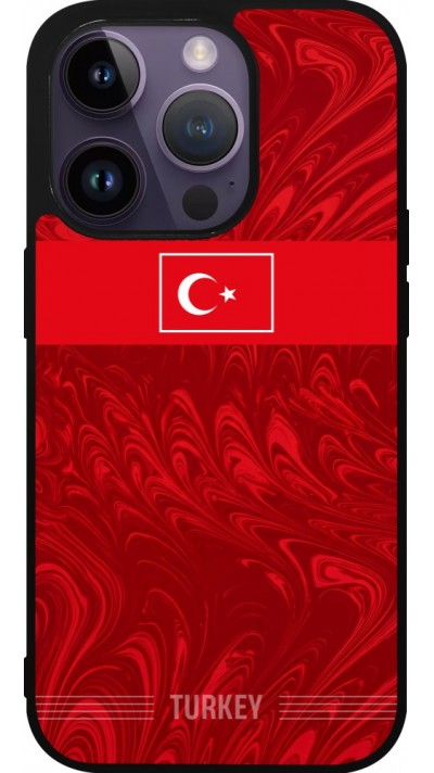 iPhone 15 Pro Case Hülle - Silikon schwarz Türkei 2026 personalisierbares Fussballtrikot