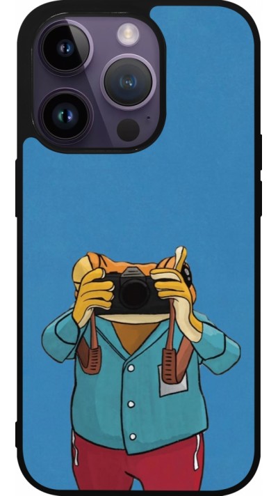 iPhone 15 Pro Case Hülle - Silikon schwarz Frog with camera DTMF