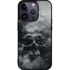 iPhone 15 Pro Case Hülle - Silikon schwarz Halloween 2024 smoky skull
