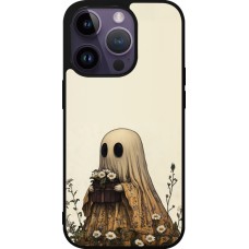 Coque iPhone 15 Pro - Silicone rigide noir Halloween 2025 Ghost gardener