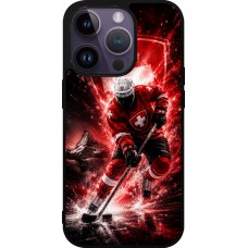 iPhone 15 Pro Case Hülle - Silikon schwarz Hockey World Championship Player