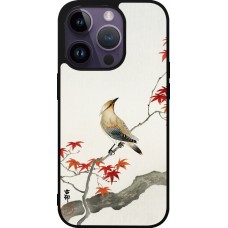 iPhone 15 Pro Case Hülle - Silikon schwarz Japanese Bird