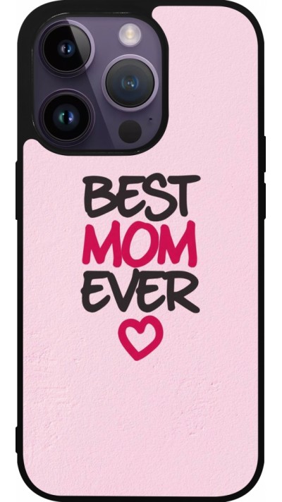 iPhone 15 Pro Case Hülle - Silikon schwarz Mom 2023 best Mom ever pink