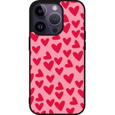 iPhone 15 Pro Case Hülle - Silikon schwarz Mom 2024 kleine Herzen