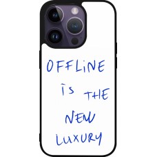 Coque iPhone 15 Pro - Silicone rigide noir Offline is the new luxury