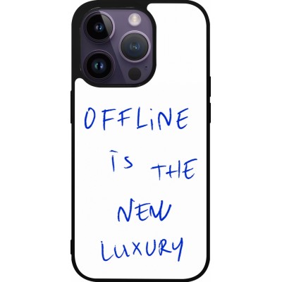 Coque iPhone 15 Pro - Silicone rigide noir Offline is the new luxury