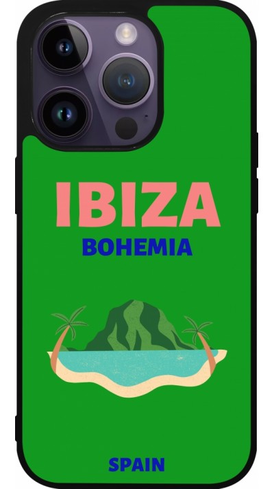 Coque iPhone 15 Pro - Silicone rigide noir Pop Summer Destination Ibiza