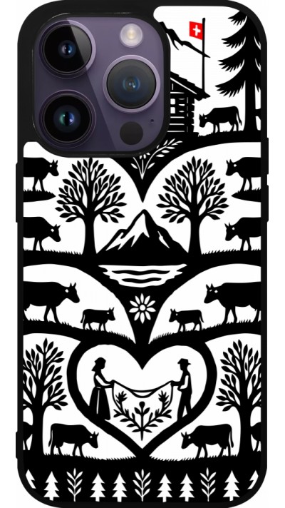 Coque iPhone 15 Pro - Silicone rigide noir Poya Suisse 2