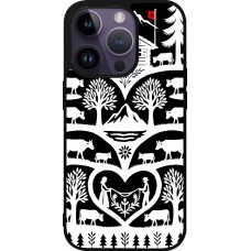 Coque iPhone 15 Pro - Silicone rigide noir Poya Suisse 2 noir