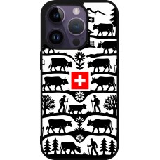Coque iPhone 15 Pro - Silicone rigide noir Poya Suisse 3