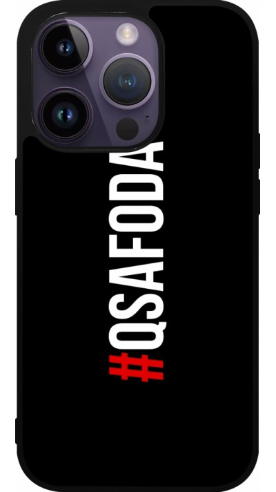 Coque iPhone 15 Pro - Silicone rigide noir Qsafoda 1