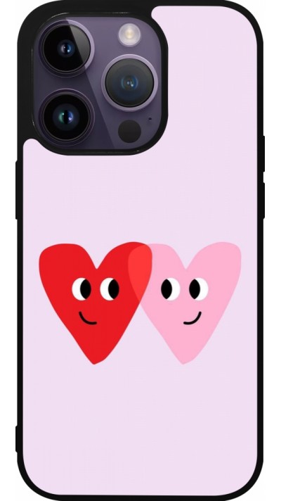 Coque iPhone 15 Pro - Silicone rigide noir Saint Valentines Day 26 Heart