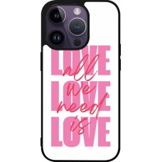 iPhone 15 Pro Case Hülle - Silikon schwarz Saint Valentines Day 26 Love all we need is