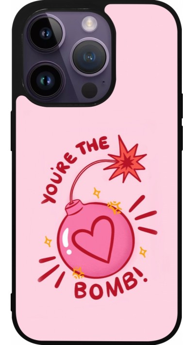 Coque iPhone 15 Pro - Silicone rigide noir Saint Valentines Day 26 You are the bomb