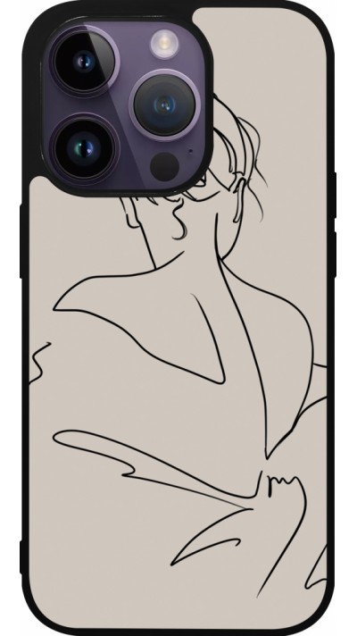 Coque iPhone 15 Pro - Silicone rigide noir Salnikova 05