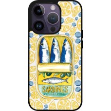 Coque iPhone 15 Pro - Silicone rigide noir Sardines in oil 2026