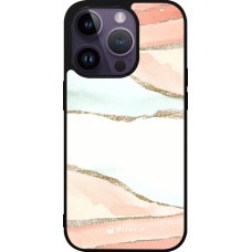 iPhone 15 Pro Case Hülle - Silikon schwarz Shimmering Orange