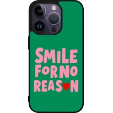 iPhone 15 Pro Case Hülle - Silikon schwarz Smile for no reason 2026