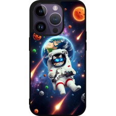 iPhone 15 Pro Case Hülle - Silikon schwarz VR SpaceCat Odyssee