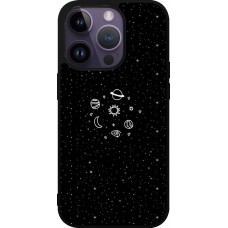 Coque iPhone 15 Pro - Silicone rigide noir Space Doodle