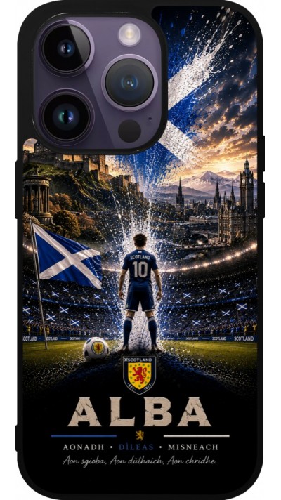 iPhone 15 Pro Case Hülle - Silikon schwarz Fussball Schottland splash 2026