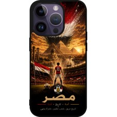 iPhone 15 Pro Case Hülle - Silikon schwarz Fussball Ägypten splash 2026
