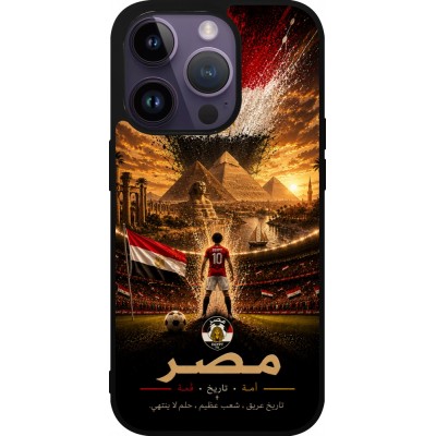 iPhone 15 Pro Case Hülle - Silikon schwarz Fussball Ägypten splash 2026