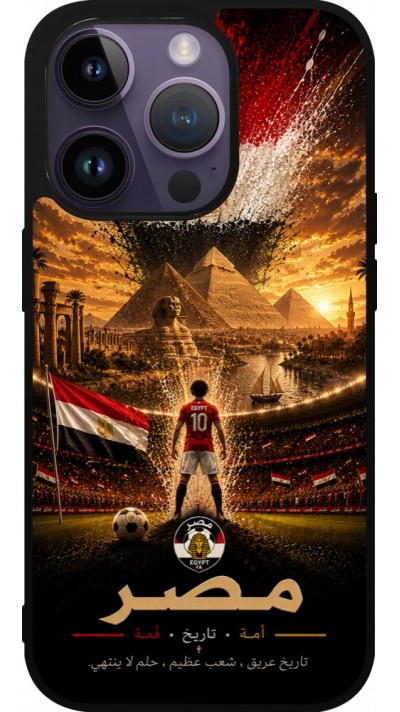 iPhone 15 Pro Case Hülle - Silikon schwarz Fussball Ägypten splash 2026