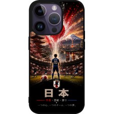 iPhone 15 Pro Case Hülle - Silikon schwarz Fussball Japan splash 2026