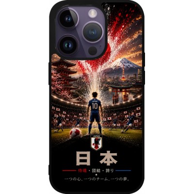 iPhone 15 Pro Case Hülle - Silikon schwarz Fussball Japan splash 2026
