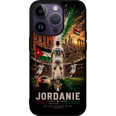 iPhone 15 Pro Case Hülle - Silikon schwarz Fussball Jordanien splash 2026