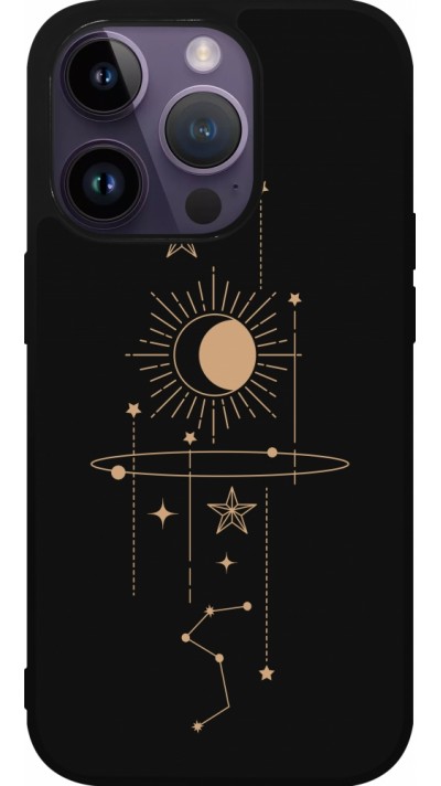 Coque iPhone 15 Pro - Silicone rigide noir Spring 23 astro