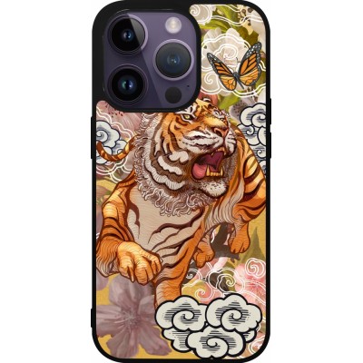 iPhone 15 Pro Case Hülle - Silikon schwarz Spring 23 japanese tiger