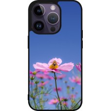 Coque iPhone 15 Pro - Silicone rigide noir Bee on a flower Spring 2026