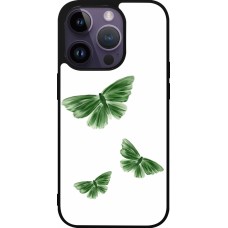 Coque iPhone 15 Pro - Silicone rigide noir Butterflies Spring 2026