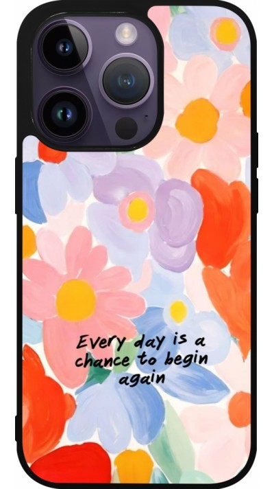 iPhone 15 Pro Case Hülle - Silikon schwarz Every day is a chance Spring 2026