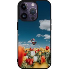Coque iPhone 15 Pro - Silicone rigide noir Hot air balloon Spring 2026
