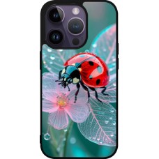 Coque iPhone 15 Pro - Silicone rigide noir Ladybird in bloom Spring 2026