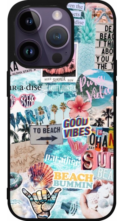 iPhone 15 Pro Case Hülle - Silikon schwarz Summer 20 collage