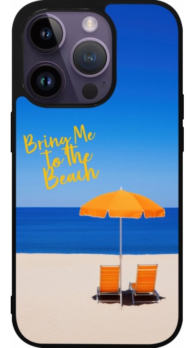 iPhone 15 Pro Case Hülle - Silikon schwarz Summer 2025 Bring me to the beach