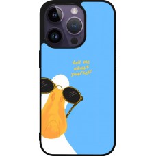 Coque iPhone 15 Pro - Silicone rigide noir Tell me about yourself Summer 2026