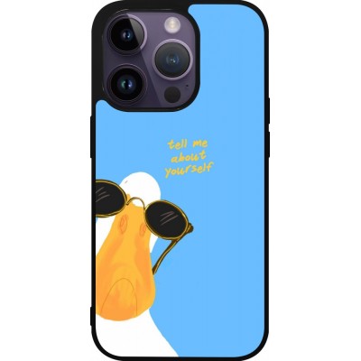 Coque iPhone 15 Pro - Silicone rigide noir Tell me about yourself Summer 2026