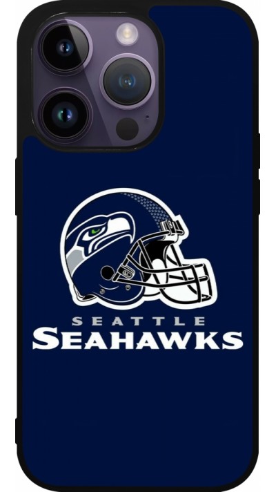 Coque iPhone 15 Pro - Silicone rigide noir Super Bowl 26 Seattle 3
