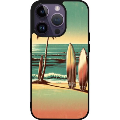 iPhone 15 Pro Case Hülle - Silikon schwarz Surf Paradise