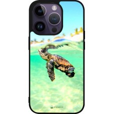 iPhone 15 Pro Case Hülle - Silikon schwarz Turtle Underwater