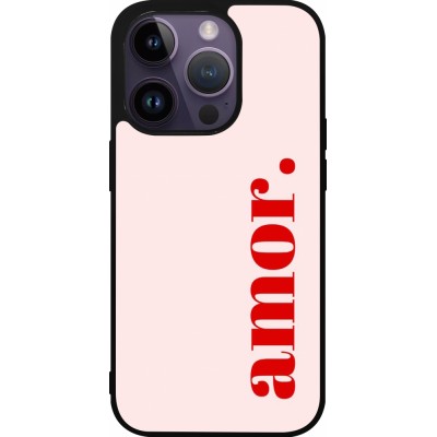 iPhone 15 Pro Case Hülle - Silikon schwarz Valentine 2024 amor